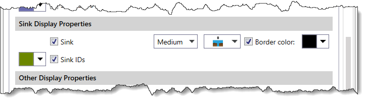 Sink Display Properties section