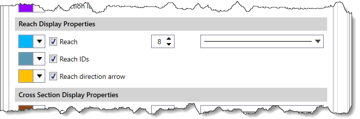 Reach Display Properties section