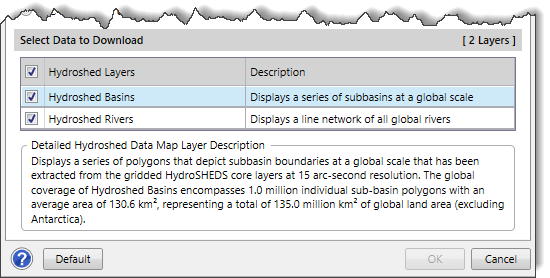 Select Data to Download section