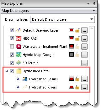 Map Data Layers panel