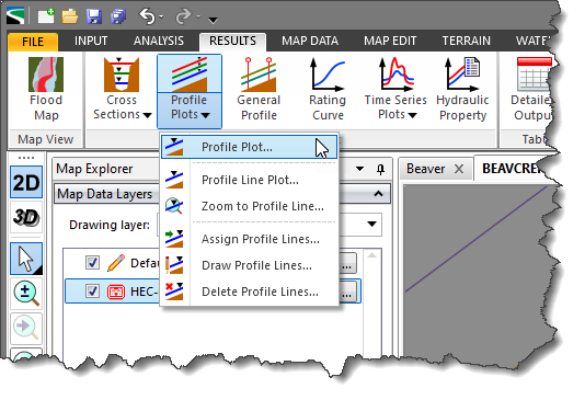 Profile Plot ribbon menu command
