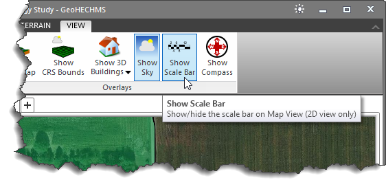 Show Scale Bar view ribbon menu command