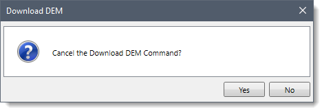 Download DEM confirmational dialog box