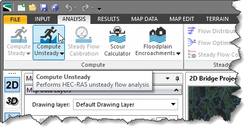 Compute Unsteady Analysis ribbon menu command