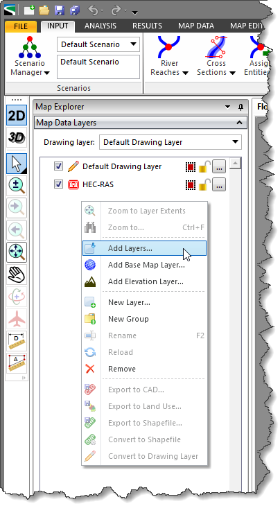 Add Layers right-click context menu