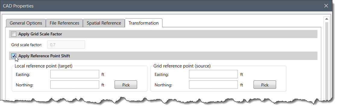 Apply Reference Point Shift Checkbox