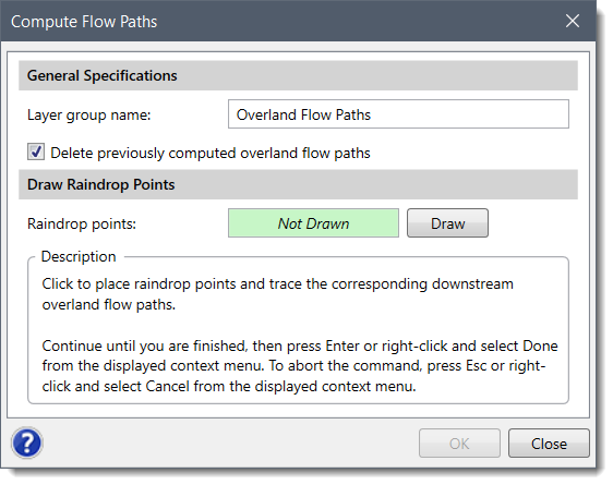 Compute Flow Paths Dialog Box