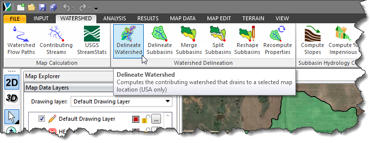Delineate Watershed Command