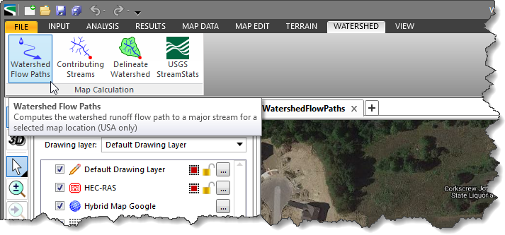 Watershed Flow Paths Command