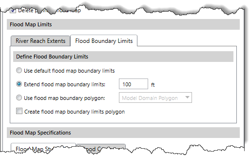 Extend flood map boundary limits option