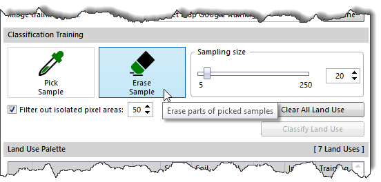 Erase Sample tool