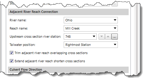 Adjacent River Reach Connection