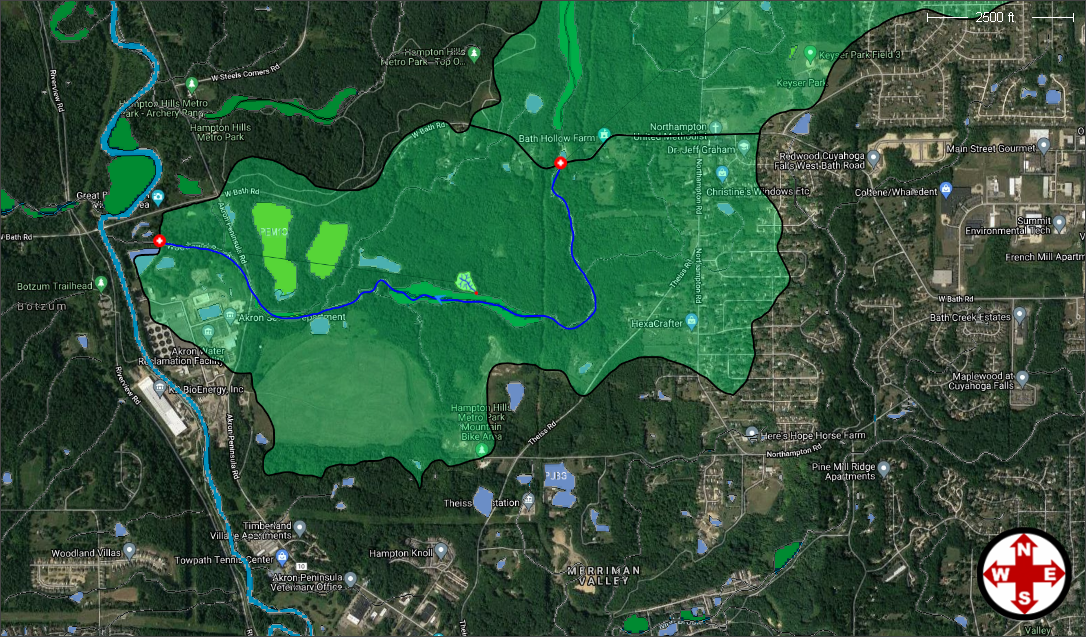 Map view wetlands data