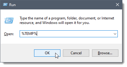 Windows RUN dialog box IMG - Temp