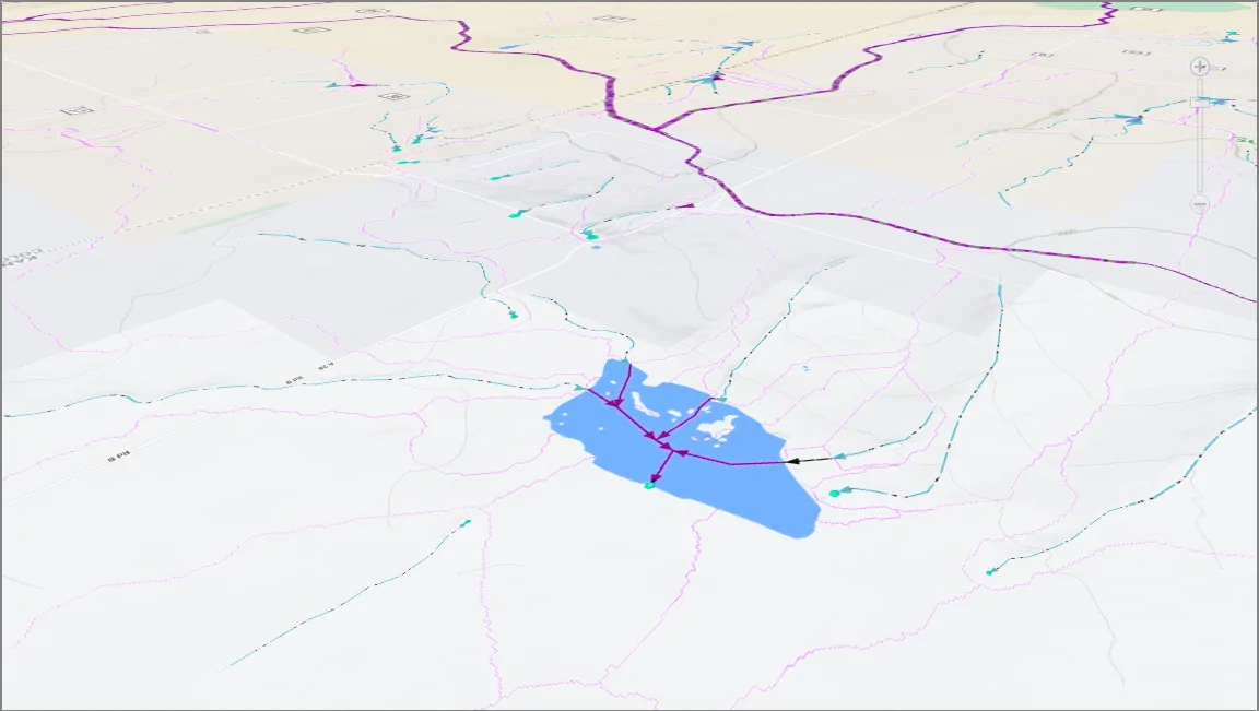 Displaying hydrography data on Map View