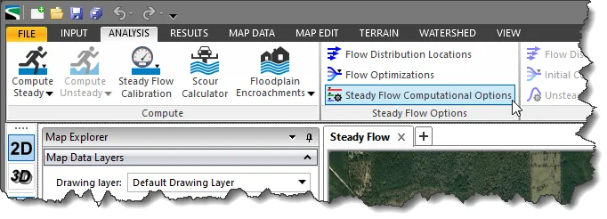 Steady Flow Computational Options Command Image 1