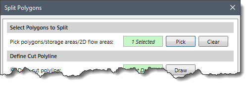Pick polygons storage areas 2D flow areas read-only field