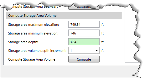 Compute Storage Area Volume section
