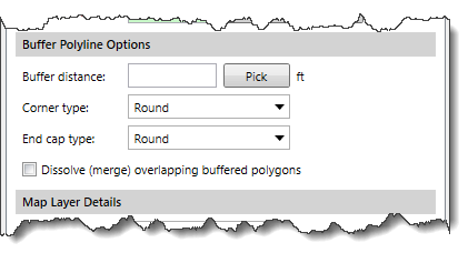Buffer polyline options