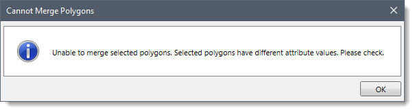 Cannot merge polygon