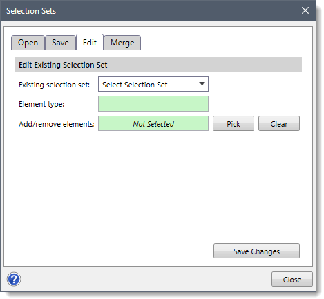 Edit Selection Set dialog box
