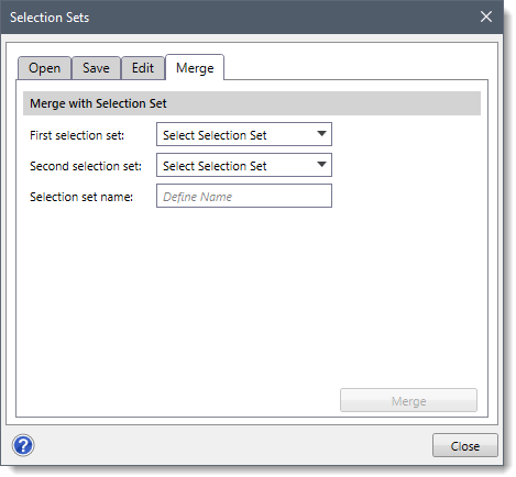 Merge with Selection Set dialog box