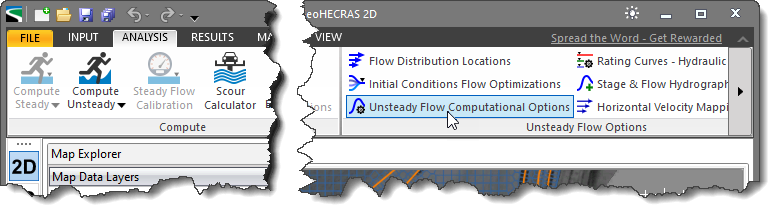 Unsteady Flow Computational Options command