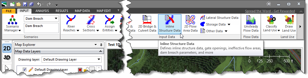 Inline Structure Data input ribbon menu command