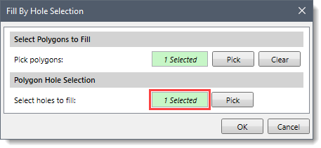 Select hole to fill read-only field