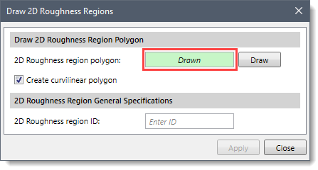 2D Roughness region polygon read-only field