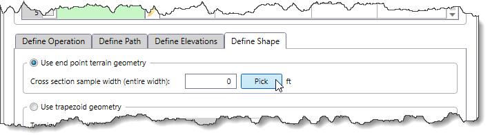 Define Shape - [Pick] button