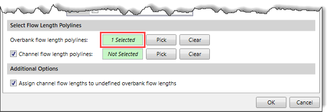 Overbank flow length polylines read-only field