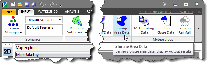 Select the Storage Area Data command