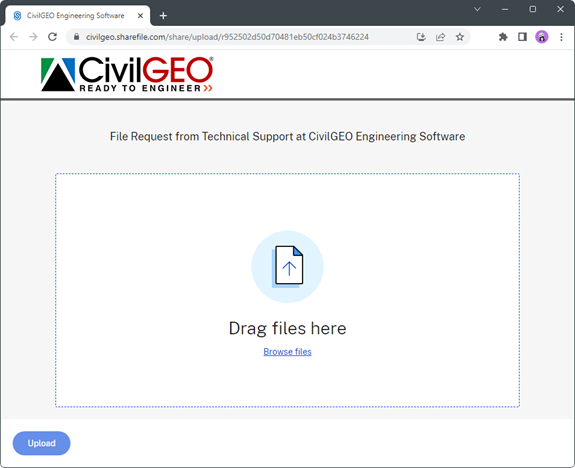 CivilGEO’s ShareFile webpage