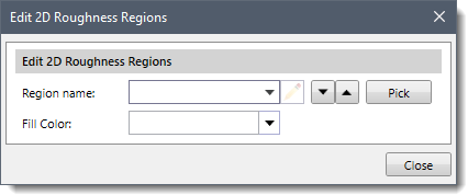 Edit 2D Roughness Regions dialog box
