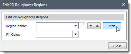 Edit 2D Roughness Regions dialog box