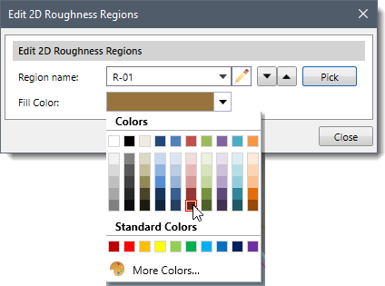 Edit 2D Roughness Regions