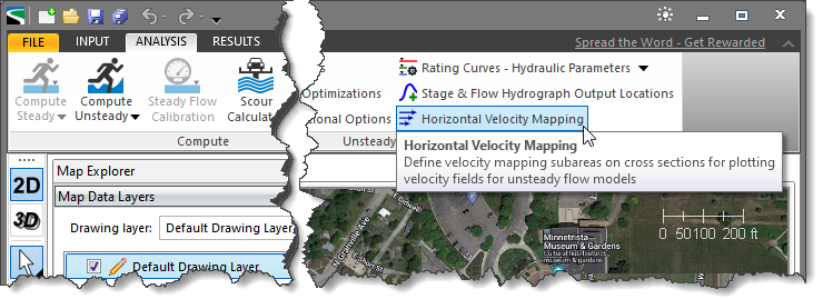 Horizontal Velocity Mapping command