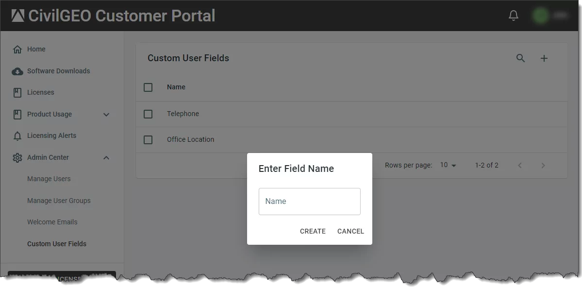 Enter Field Name entry field