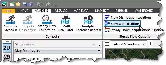Flow Optimizations Analysis ribbon menu command