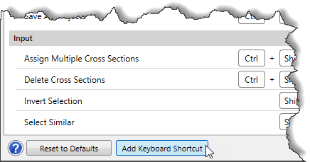 [Add Keyboard Shortcut] button
