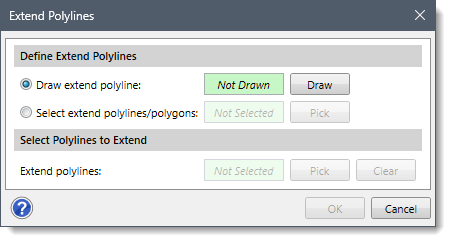 Extend Polylines dialog box