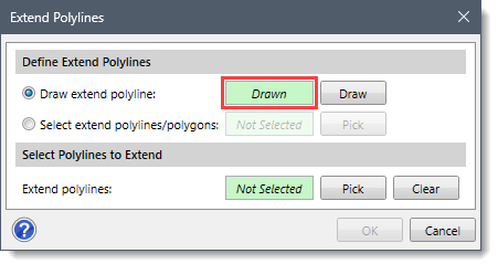 Draw extend polyline read-only field