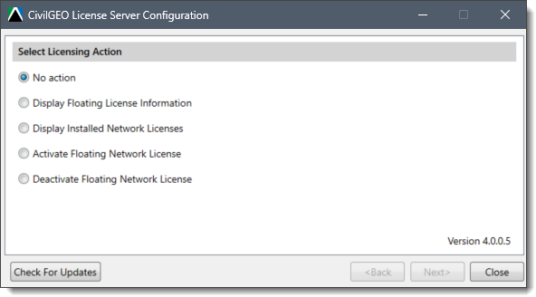 License Server Configuration utility