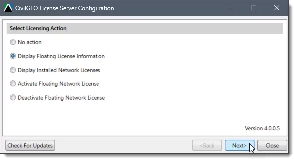 License Server Configuration utility