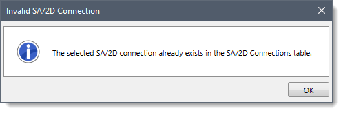 Invalid River Reach dialog box