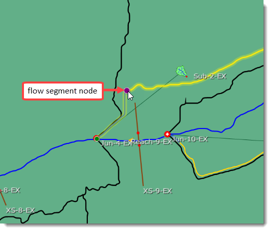 Flow segment node on Map View 