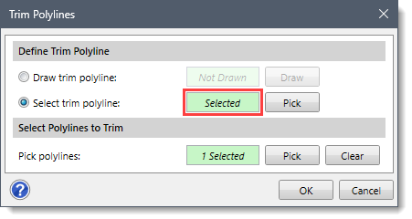Select trim polyline read-only field