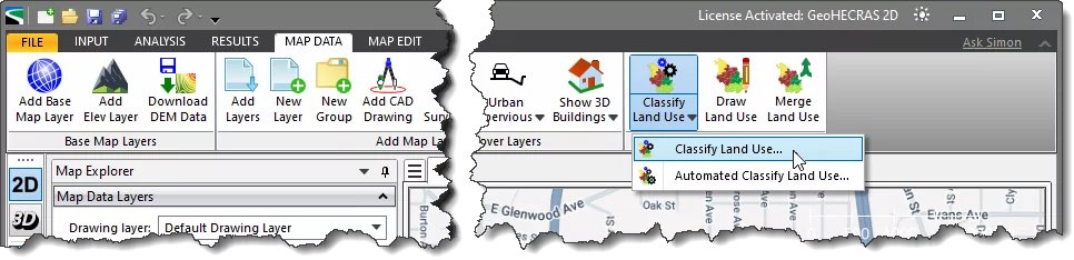 Select the Classify Land Use command
