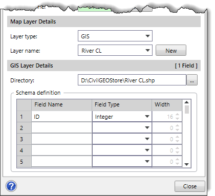 GIS Layer Details section